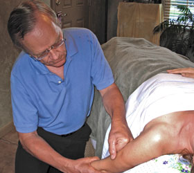 Pose of Deep Tissue Massage